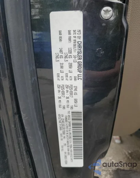 2014 Chrysler Town & Country Touring z USA, uszkodzony, nr VIN 2C4RC1BG1ER170900